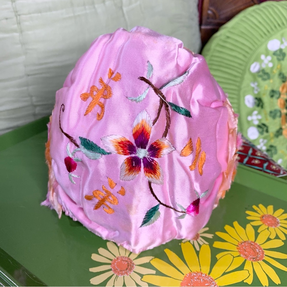 Chinese Silk Embroidered Baby Hat